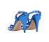 Gucci Crystal Interlocking G Sandals, &pound;295, Shoes, Blue, Leather, Back view