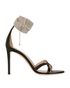 Giuseppe Zanotti Crystal Ankle Strap Heels, &pound;250, Shoes, Black, Leather, Front view