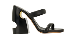 Off-White Pop Bulky Mules, Leather, Black, UK 7, B/DB, 3*