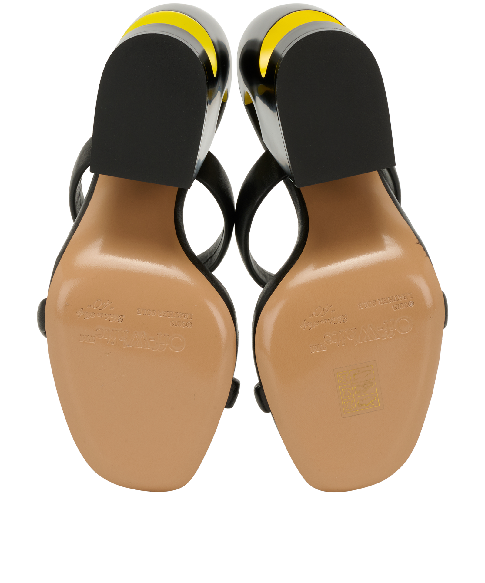 Off-White Pop Bulky Mules, &pound;230, Shoes, Black, Leather, Top view