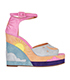 Hermes Goatskin Wedge Sandals, front view