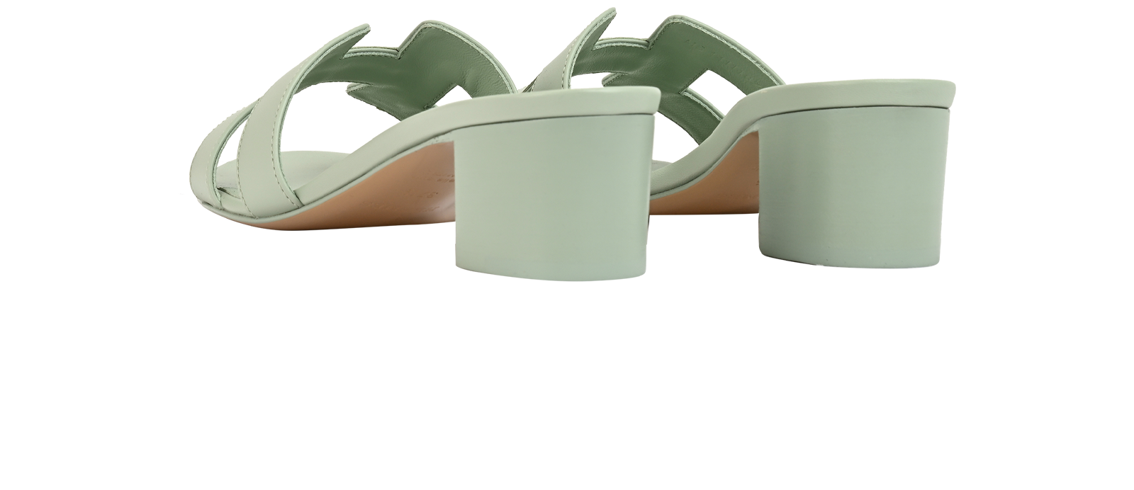 Hermes Oasis Sandals, &pound;595, Shoes, Green, Leather, Back view