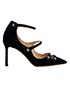 Jimmy Choo Lacey 100 Velvet Pointed Toe Pumps, front view