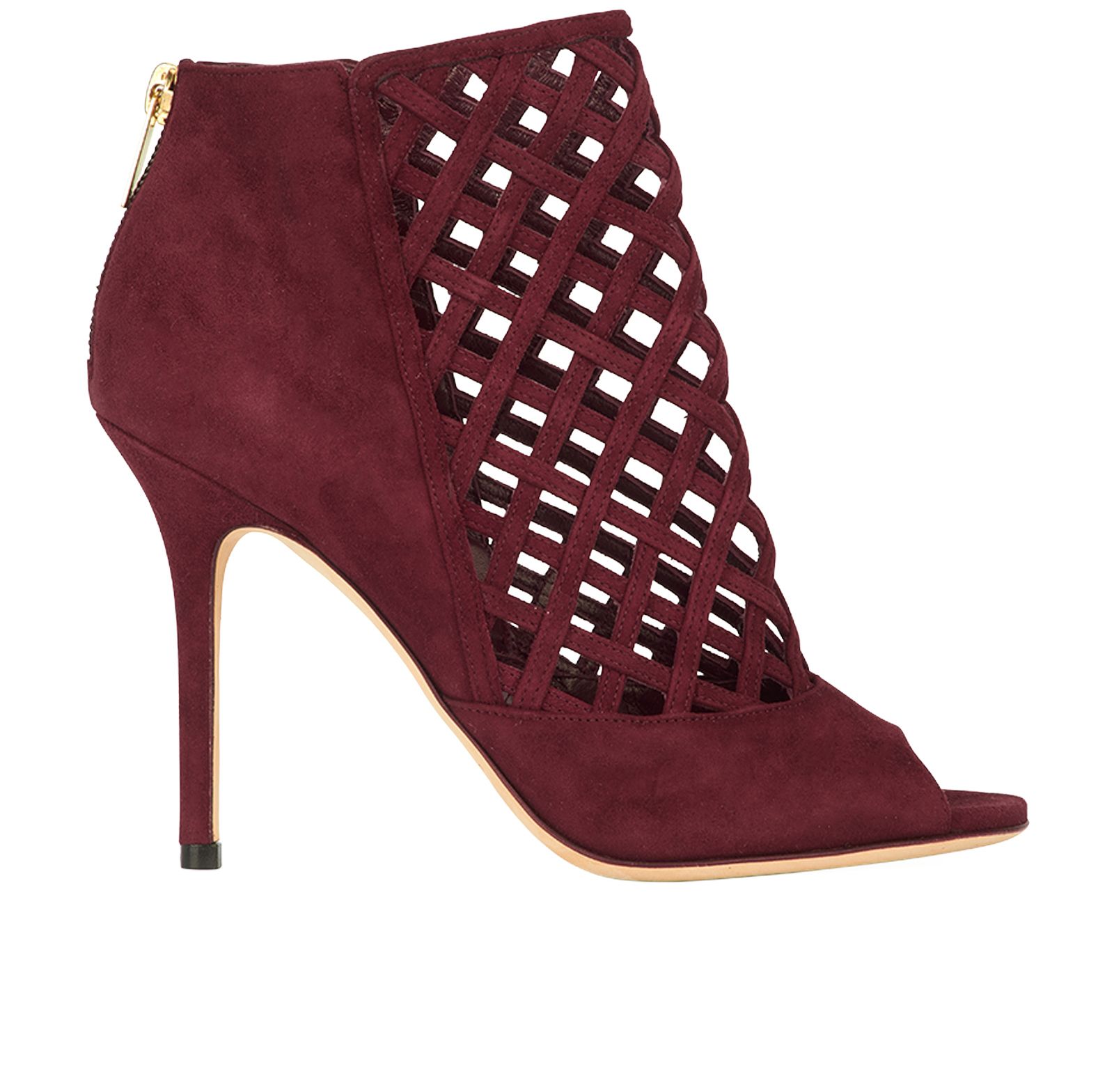 Red caged hot sale heels