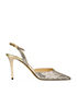 Jimmy Choo Sparkle Slingbacks, front view