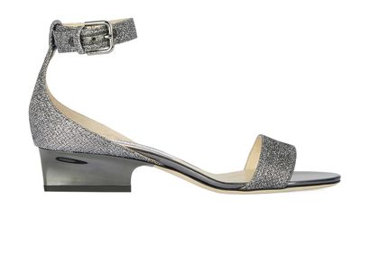 Jimmy Choo Edina 35 Glitter Sandals, front view