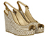 Jimmy Choo Woven Platform Wedges, side view