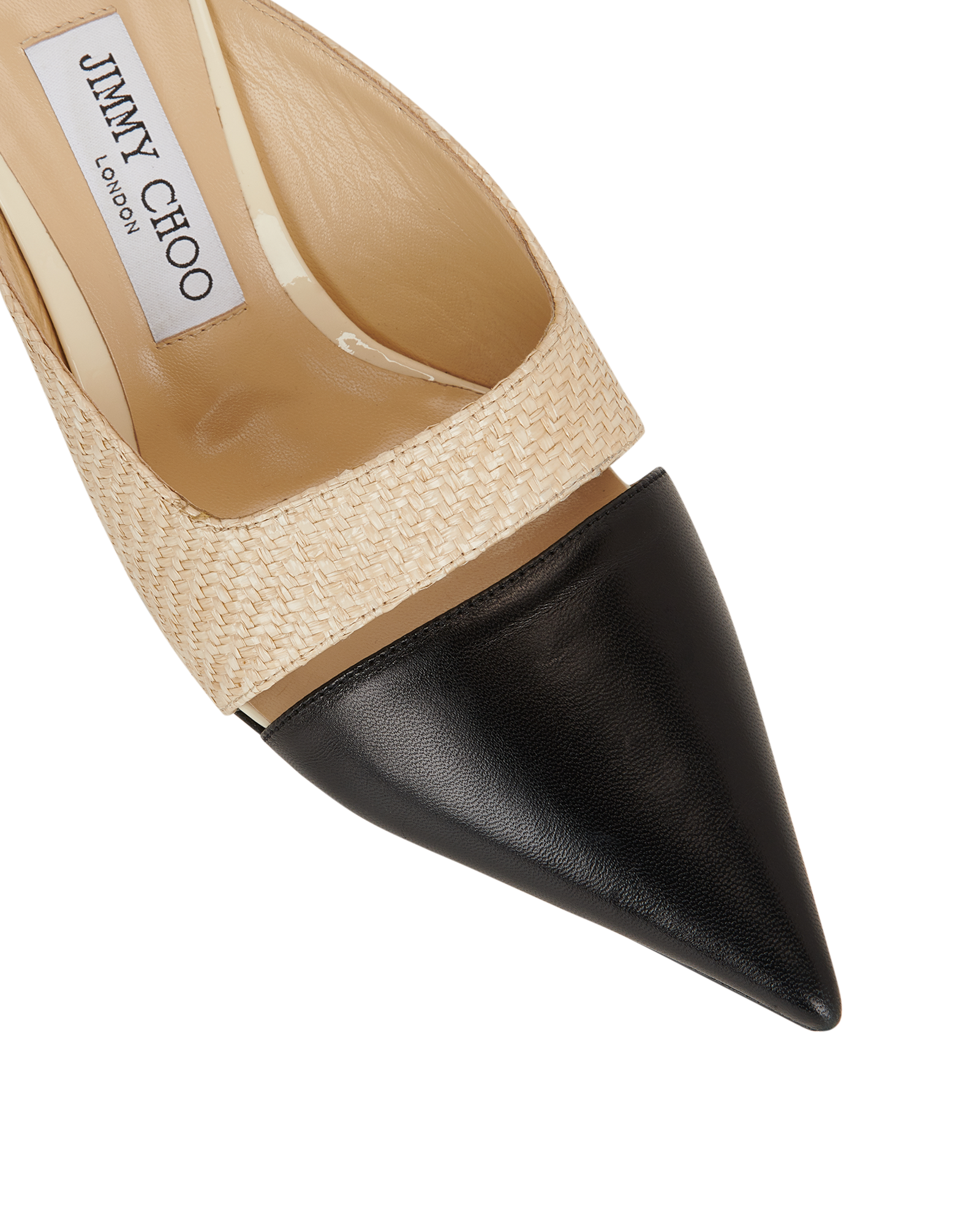 Jimmy Choo Kitten Heels, &pound;170, Shoes, Beige/Black, Leather, Other view