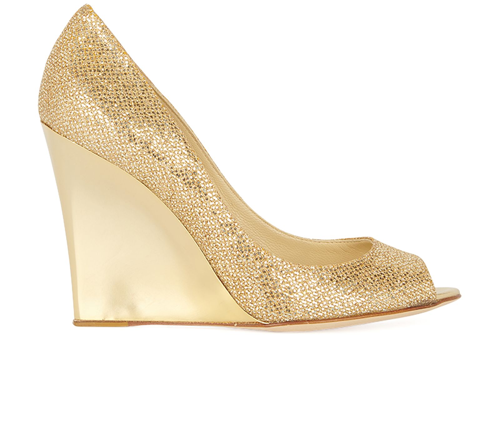 Jimmy choo hot sale peep toe wedges