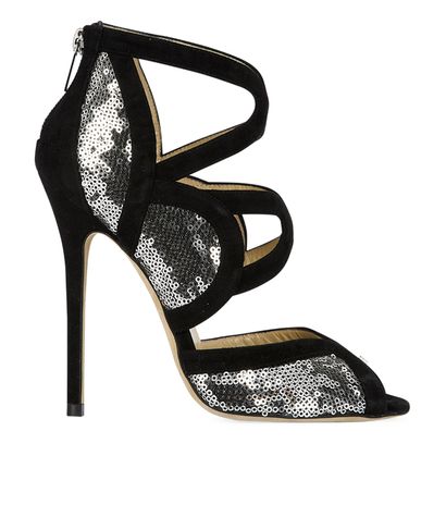 Jimmy Choo Tempest Sequin Sandals, front view