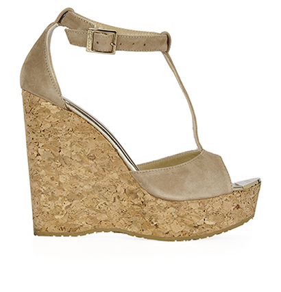Jimmy Choo Cork Wedge Sandals, front view