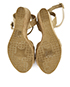 Jimmy Choo Papyrus Patent Cork Wedge Sandals, top view