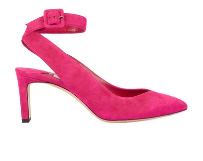 Jimmy Choo Kitten Slingback Heels, &pound;80, Shoes, Pink, Suede, Front view