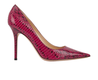 Jimmy Choo Abel Snake Embossed Pumps, front view