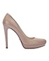 Prada Platform Court Shoes, &pound;185, Shoes, Pink, Leather, Front view