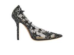 Jimmy Choo Lisha 100 Pumps, PVC/Leather, Black, UK4, 3*