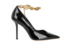 Jimmy Choo Diamond Talura 100, Patent, Black. UK4.5, B/DB, 4*