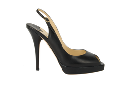 Jimmy Choo Clue Heels, Leather, Black, UK5, B, 2*