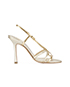 Jimmy Choo Gold Strap Sandals, front view