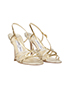 Jimmy Choo Gold Strap Sandals, side view