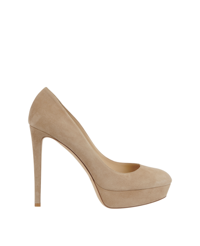 Jimmy Choo Ellis 120 Heels, &pound;110, Shoes, Pink, Suede, Front view