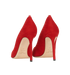 Jimmy Choo Romy 100 Court- UK8, &pound;150, Shoes, Red, Suede, Back view