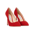 Jimmy Choo Romy 100 Court- UK8, &pound;150, Shoes, Red, Suede, Side view