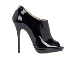 Jimmy Choo Open Toe Heels, Patent, Black, UK4, B/DB, 2*