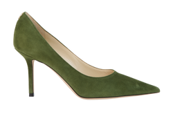 Jimmy Choo Love 85 Pumps, Suede, Green, UK3.5, B/DB, 3*