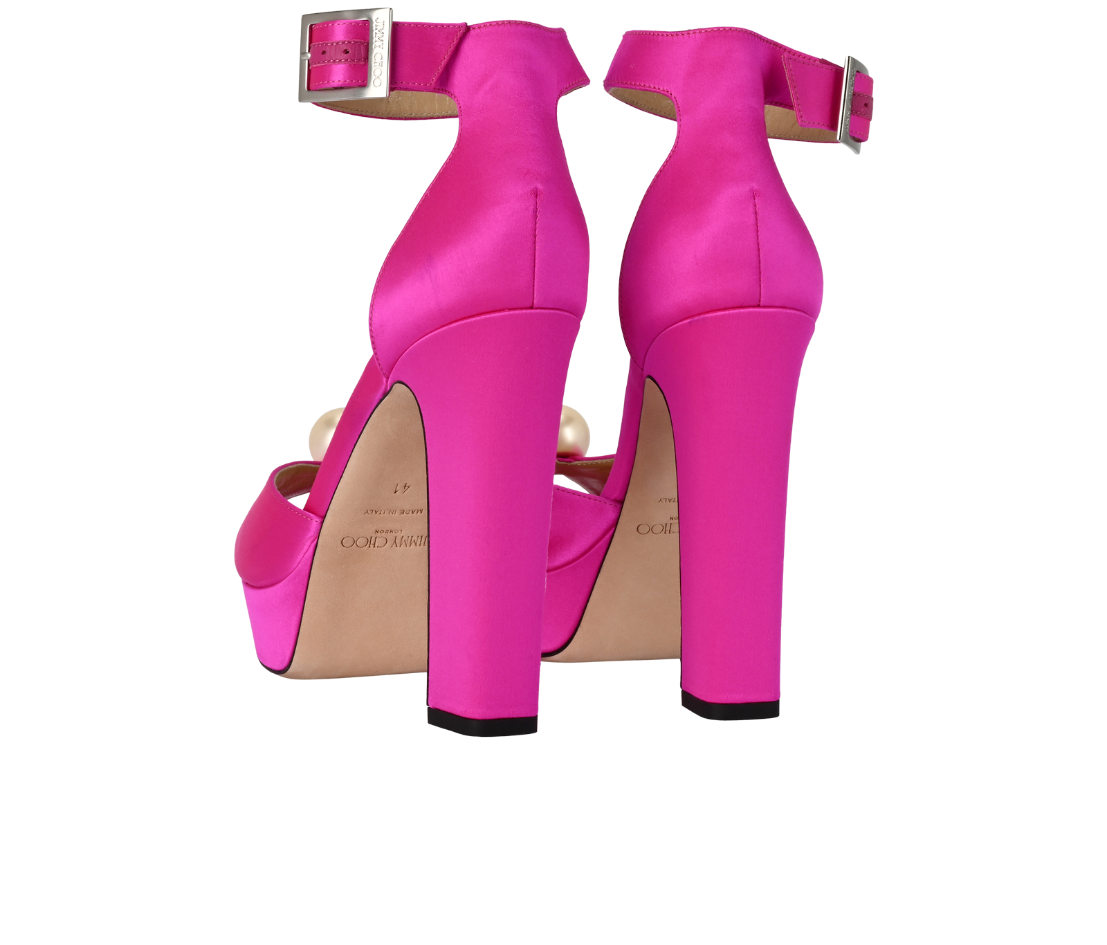 Jimmy Choo Socorie 120, &pound;195, Shoes, Pink, Satin, Back view
