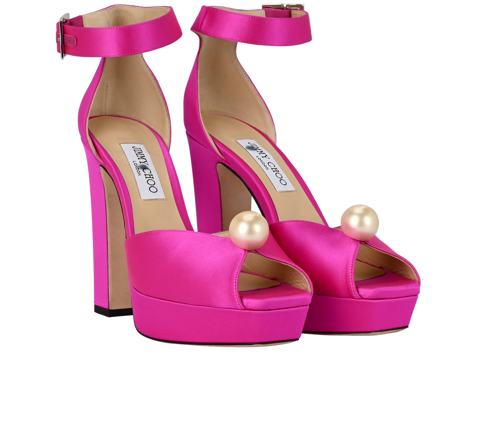 Jimmy Choo Socorie 120, &pound;195, Shoes, Pink, Satin, Side view