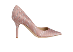 Jimmy Choo Agnes Crystals Pumps, Leather/Satin, Pink, UK3.5, B/DB, 3*