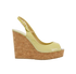 Jimmy Choo Slingback Wedges, &pound;90, Shoes, Green, Patent Leather, Front view