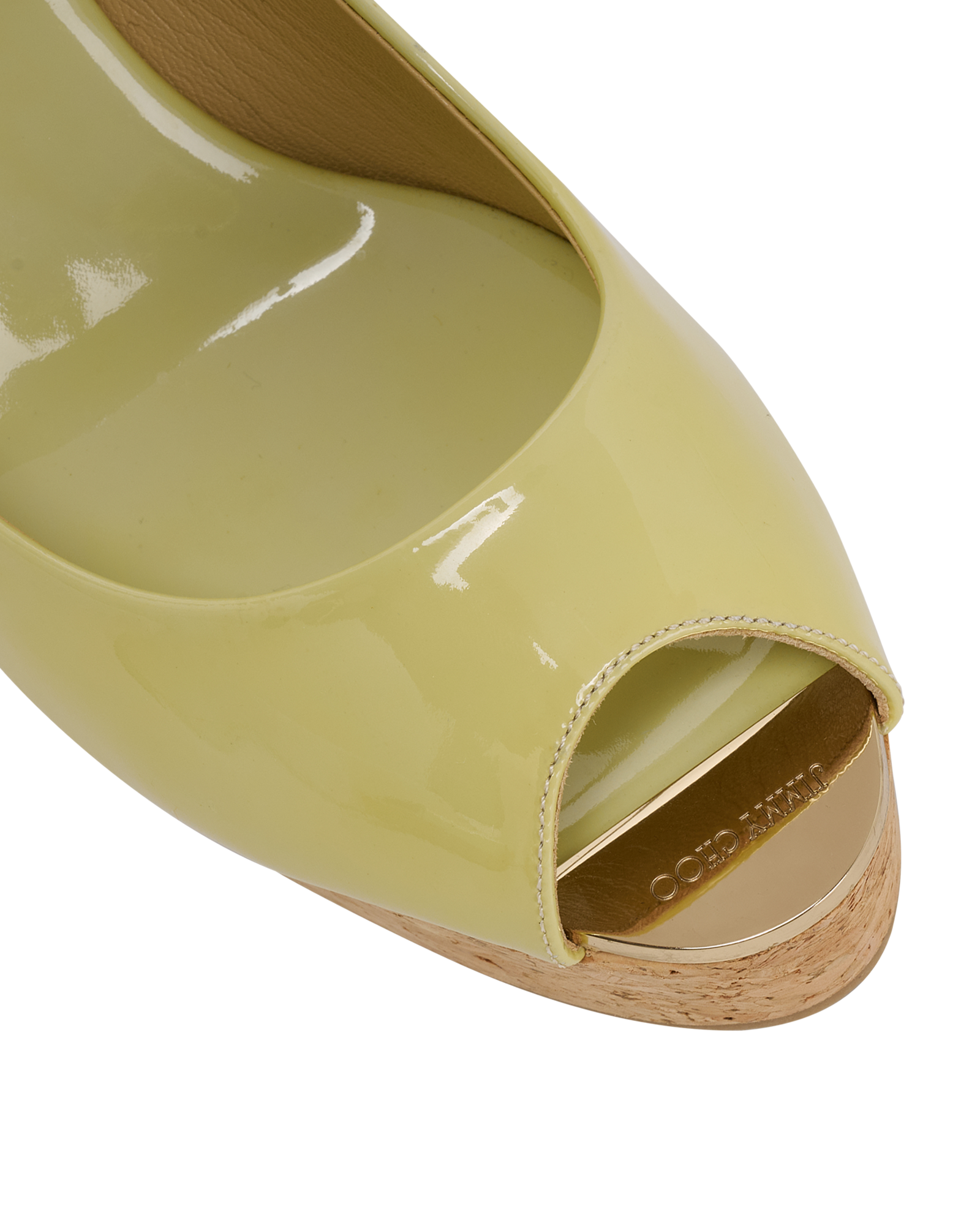 Jimmy Choo Slingback Wedges, &pound;90, Shoes, Green, Patent Leather, Other view