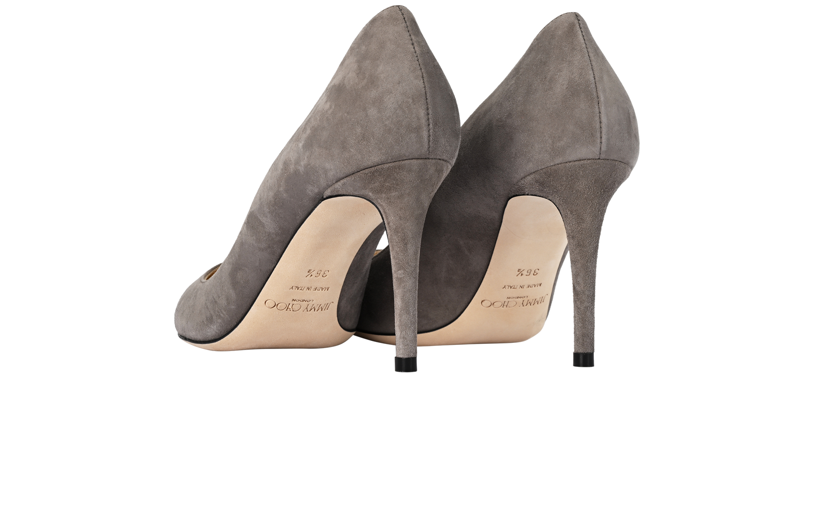 Jimmy Choo Bridget 85, &pound;250, Shoes, Taupe, Suede, Back view
