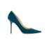 Jimmy Choo Abel Pumps, &pound;170, Shoes, Blue/Green, Suede, Front view
