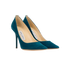 Jimmy Choo Abel Pumps, &pound;170, Shoes, Blue/Green, Suede, Side view