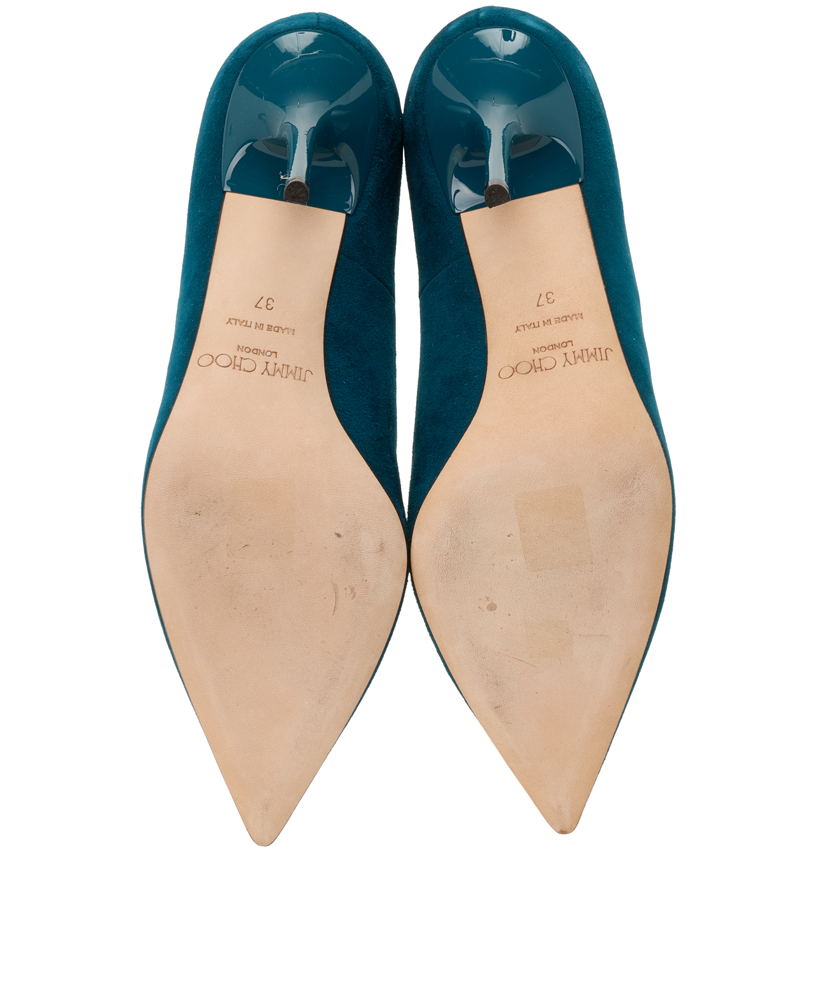 Jimmy Choo Abel Pumps, &pound;170, Shoes, Blue/Green, Suede, Top view