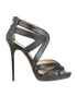 Jimmy Choo Metallic Sandals, front view
