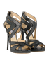 Jimmy Choo Metallic Sandals, side view