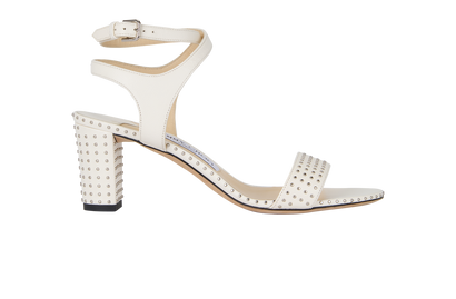Jimmy Choo Studded Bloc Heels Sandals, front view