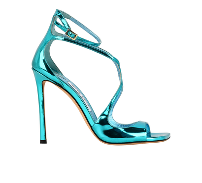 Jimmy Choo Azia 110, &pound;260, Shoes, Blue, Patent Leather, Front view
