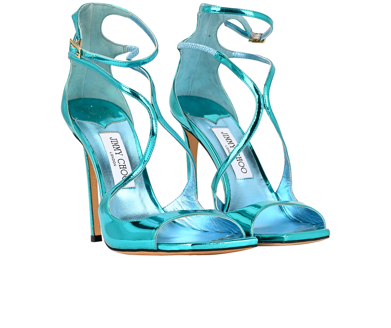 Jimmy Choo Azia 110, &pound;260, Shoes, Blue, Patent Leather, Side view