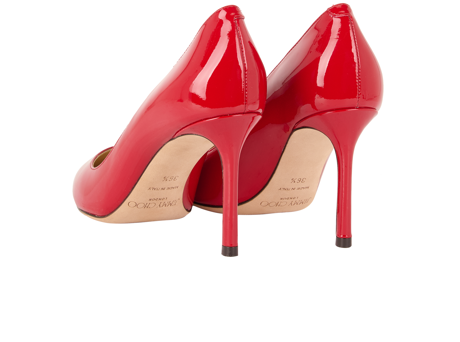 Jimmy Choo Romy 85, &pound;150, Shoes, Red, Leather, Back view