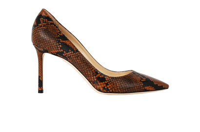Jimmy Choo Romy 85 Pumps, £130, Shoes, Brown, Leather, Front view