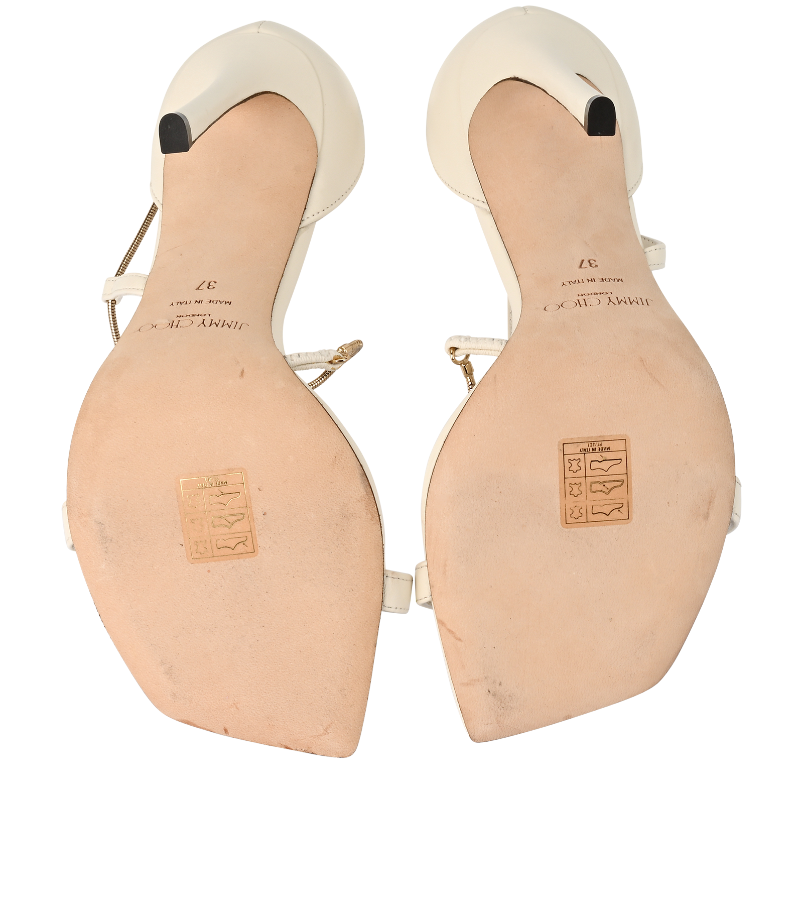 Jimmy Choo Oriana Heels, &pound;180, Shoes, White, Leather, Top view