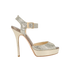 Jimmy Choo Linda Glitter Platform Sandals, front view