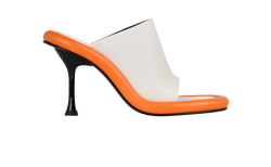 JW Anderson Bumper Mules, Leather, White/Orange, UK6, 2*