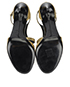 Lanvin Gold Strappy Ankle Heels, top view