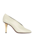 Lanvin V Neck Heels, &pound;90, Shoes, White, Leather, Front view